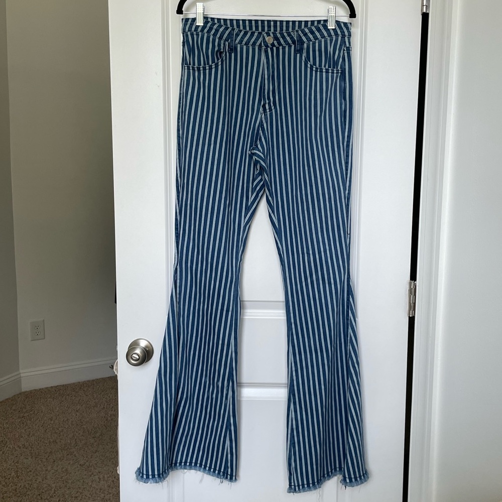 Altered State flare stripped jeans